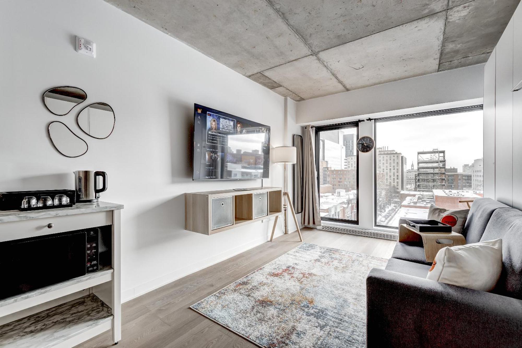 Magnifique Studio Au Centre-Ville A 5 Min A Pied De Tout Montréal Exteriör bild